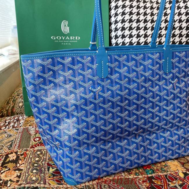 Goyard Calfskin Leather Tote Bag 20217 blue