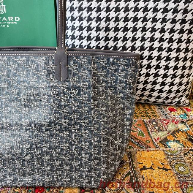 Goyard Calfskin Leather Tote Bag 20217 dark gray