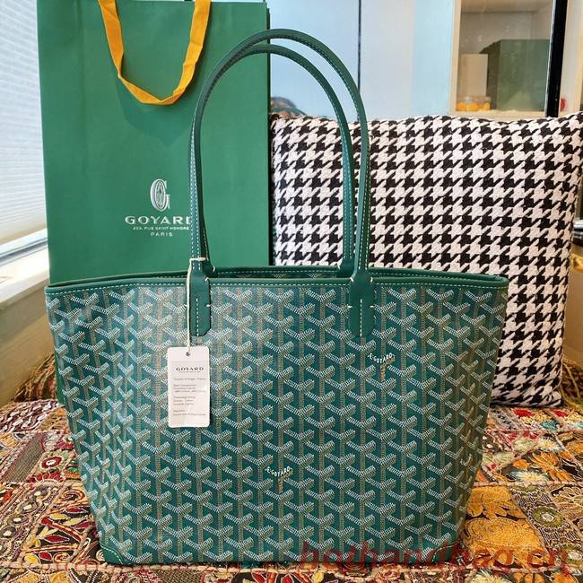 Goyard Calfskin Leather Tote Bag 20217 green