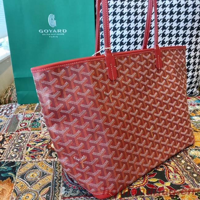 Goyard Calfskin Leather Tote Bag 20217 red