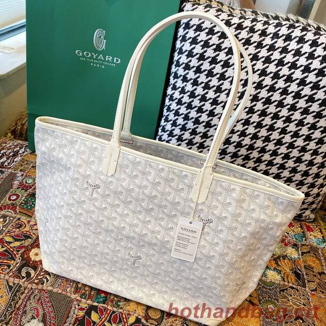 Goyard Calfskin Leather Tote Bag 20217 white