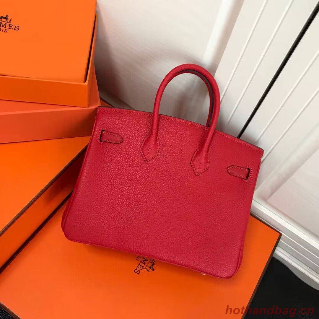 Hermes original Toge Leather HB35O red&silver Metal