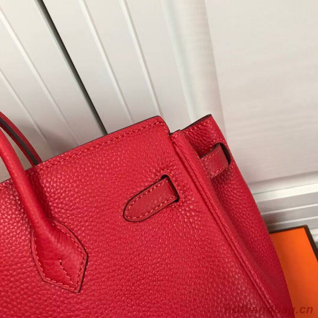 Hermes original Toge Leather HB35O red&silver Metal