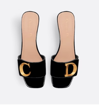 CEST DIOR HEELED SLIDE Patent Calfskin 93449-9