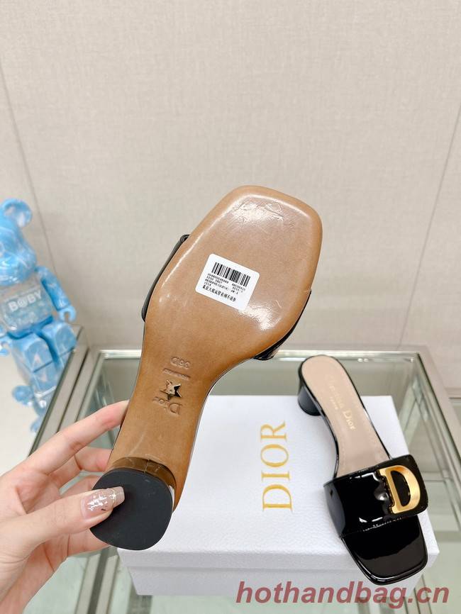 CEST DIOR HEELED SLIDE Patent Calfskin 93449-9