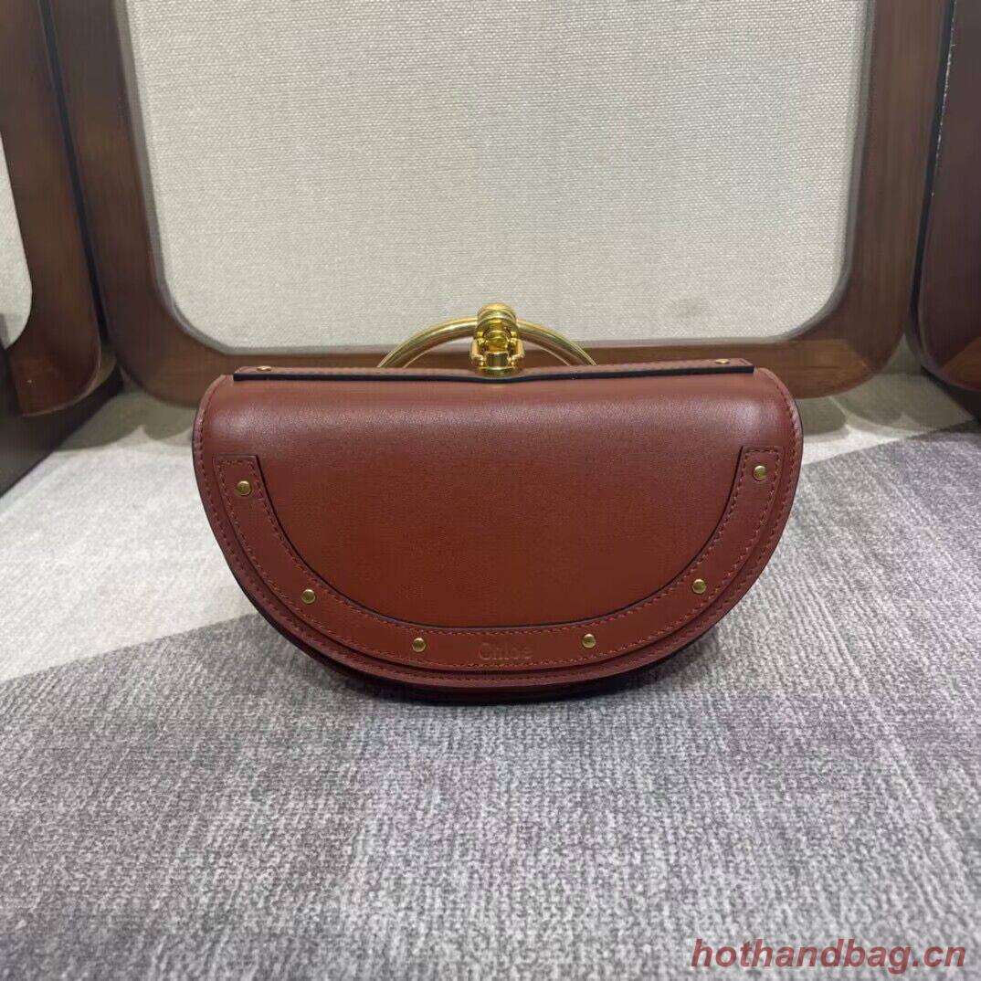 Chloe Nile Bracelet Minaudiere Original Leather 6020 Brown