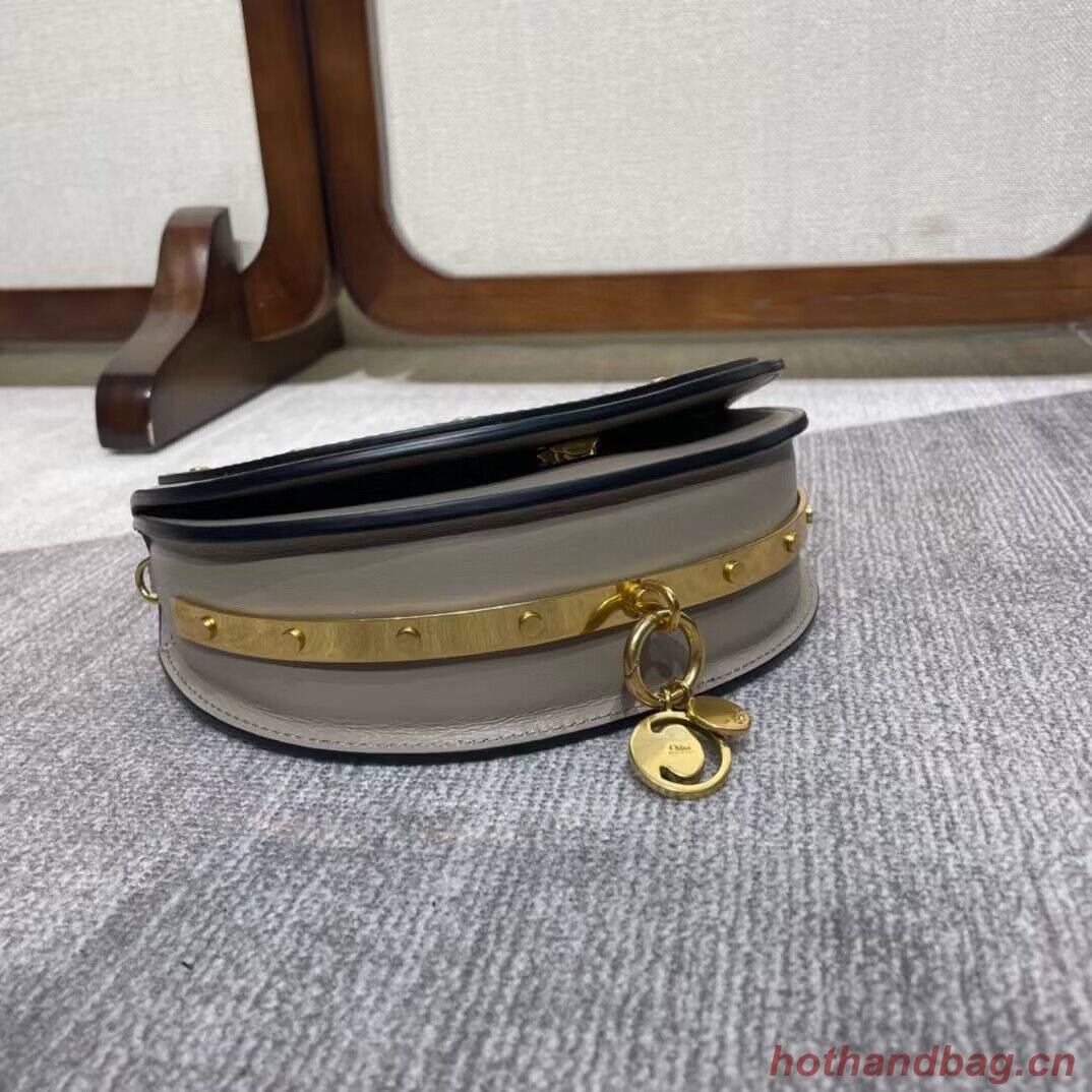 Chloe Nile Bracelet Minaudiere Original Leather 6020 Gray