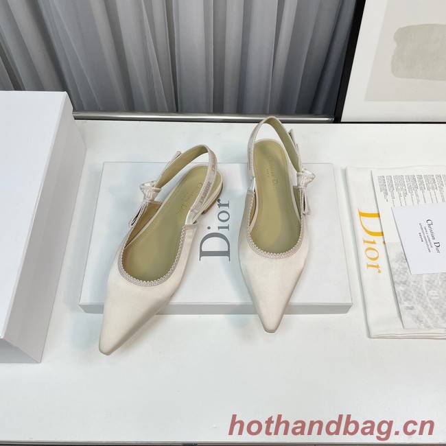 JADIOR SLINGBACK FLAT Embroidered Satin and Cotton 93500-1