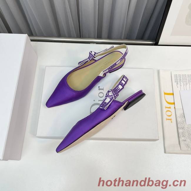 JADIOR SLINGBACK FLAT Embroidered Satin and Cotton 93500-2