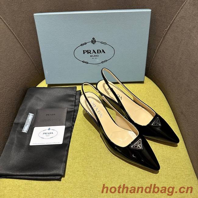 Prada Brushed leather slingback pumps 93512-1