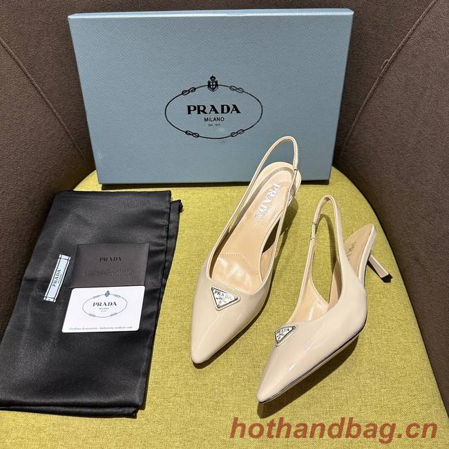 Prada Brushed leather slingback pumps 93512-2