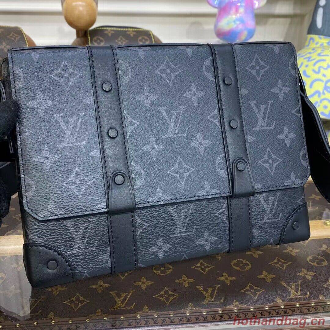 Louis Vuitton Monogram Eclipse Original Leather Trunk Bag M45727 Black