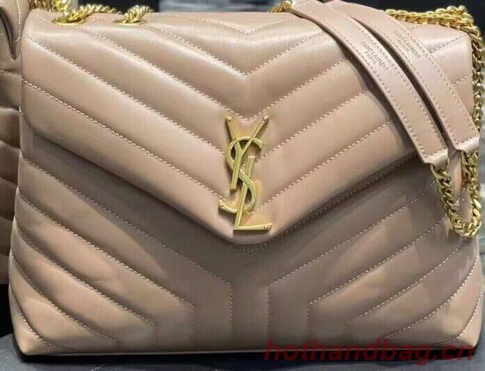 SAINT LAURENT Loulou Monogram medium quilted leather shoulder bag 74558 Khaki