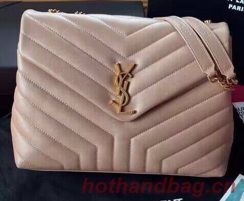 SAINT LAURENT Loulou Monogram medium quilted leather shoulder bag 74558 Khaki