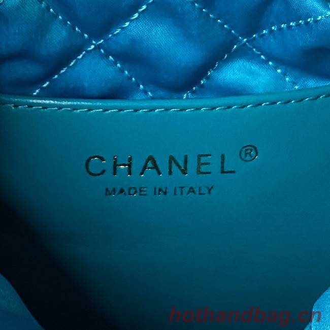 CHANEL 22 MINI HANDBAG AS3980 blue