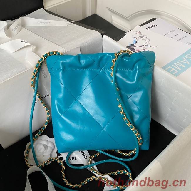 CHANEL 22 MINI HANDBAG AS3980 blue