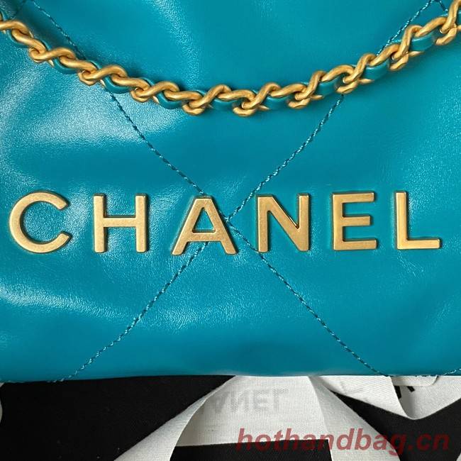 CHANEL 22 MINI HANDBAG AS3980 blue