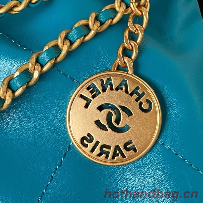 CHANEL 22 MINI HANDBAG AS3980 blue