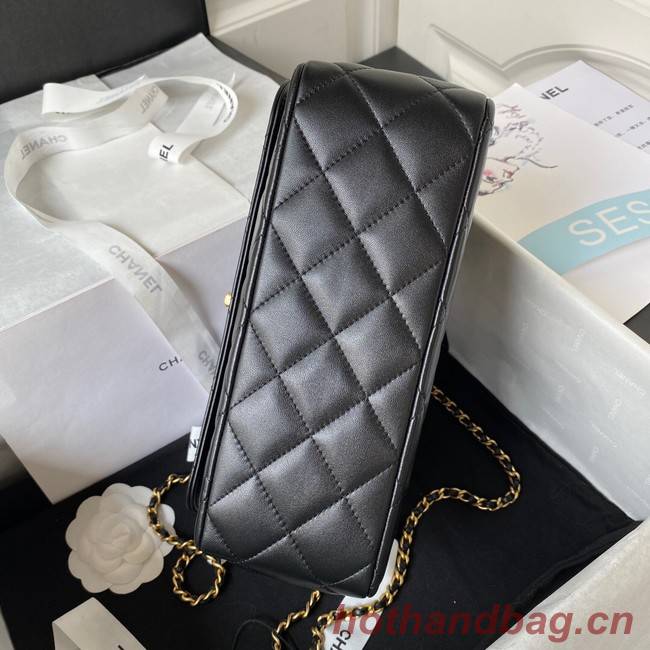 Chanel SMALL FLAP BAG WITH TOP HANDLE AS4232 black