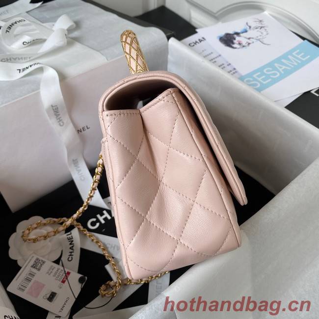 Chanel SMALL FLAP BAG WITH TOP HANDLE AS4232 pink