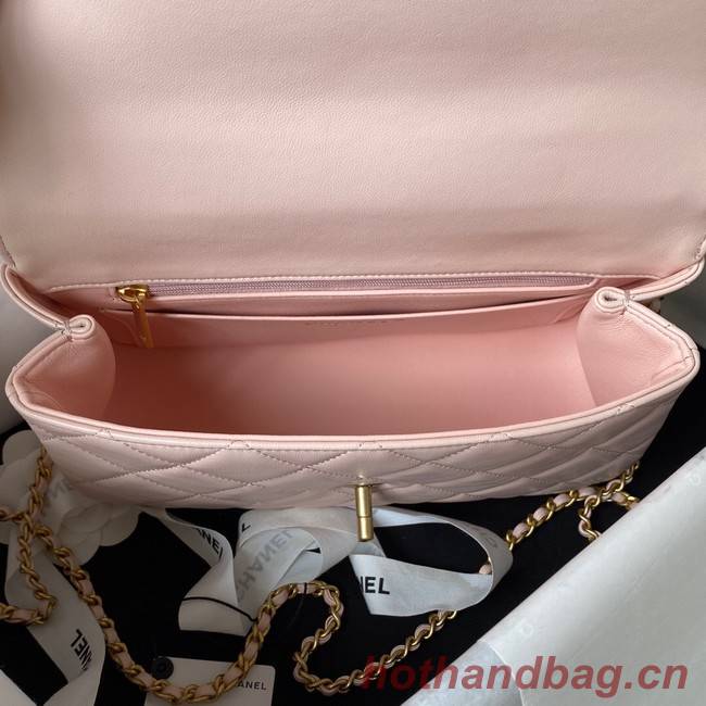 Chanel SMALL FLAP BAG WITH TOP HANDLE AS4232 pink