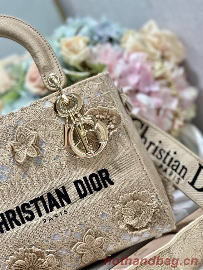  MEDIUM DIOR OR LADY D-LITE BAG M0565OIAU Natural 