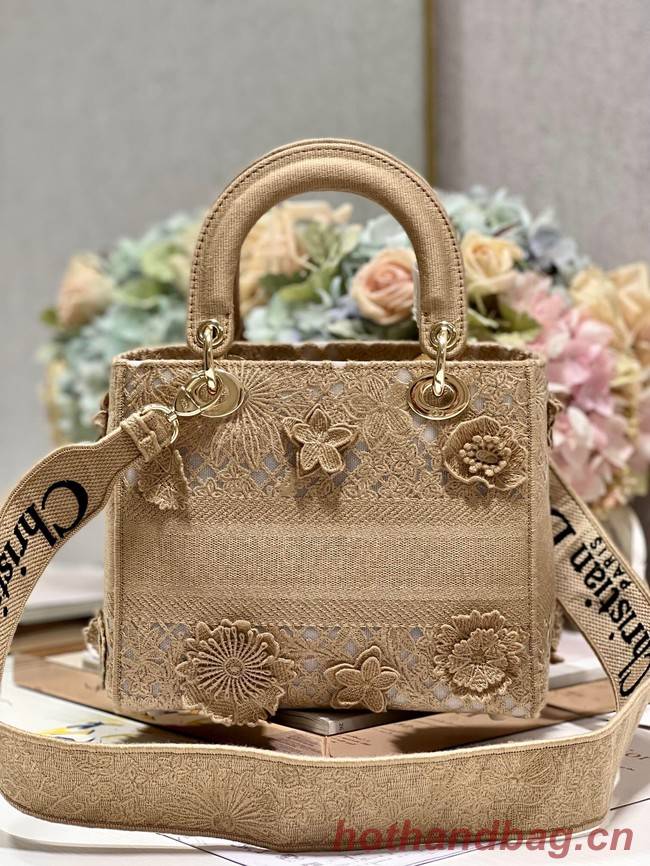  MEDIUM DIOR OR LADY D-LITE BAG M0565OIAU Natural 