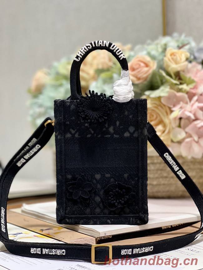 MINI DIOR BOOK TOTE PHONE BAG S5555CR black