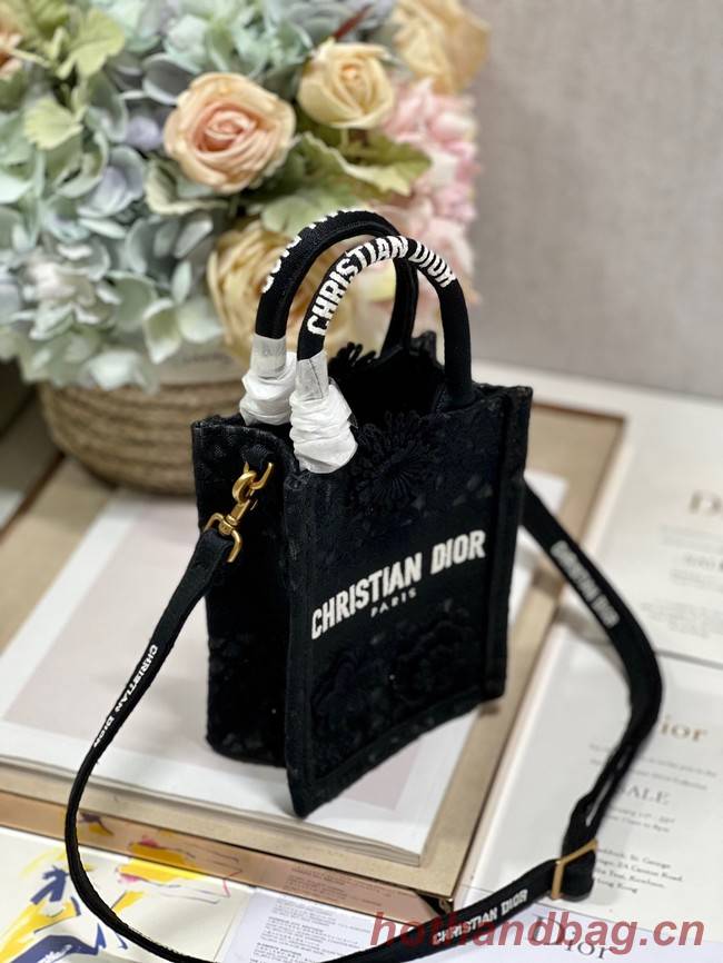 MINI DIOR BOOK TOTE PHONE BAG S5555CR black