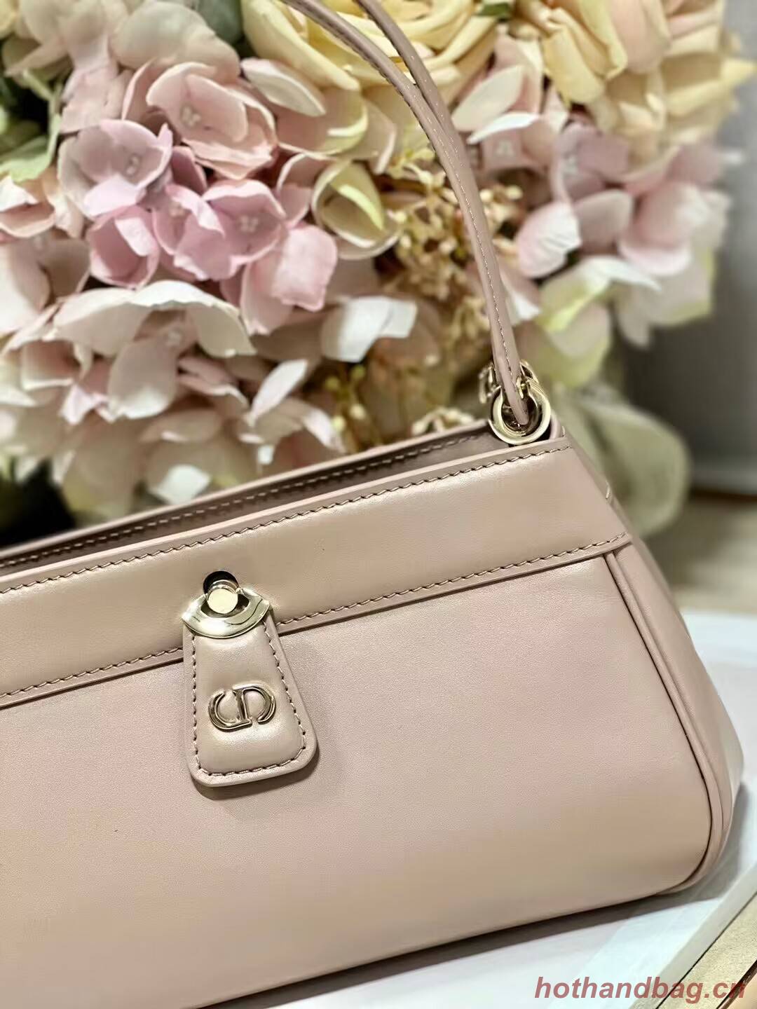 SMALL DIOR KEY BAG Box Calfskin M1844O pink