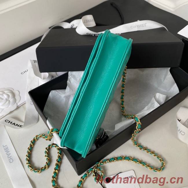 Chanel MINI FLAP BAG WITH TOP HANDLE AP3385 green