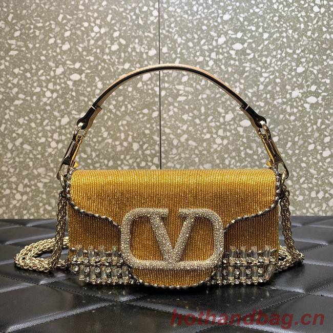 VALENTINO V-logo MINI LOCO bag beads WA0K53 gold