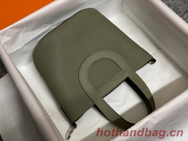 Hermes Original Togo Leather Bag H3602 blackish green