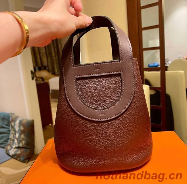 Hermes Original Togo Leather Bag H3602 wine