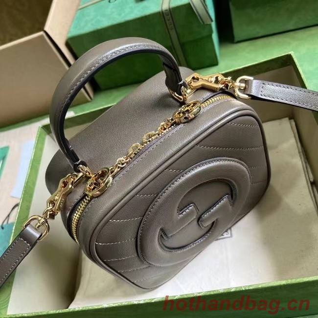 GUCCI BLONDIE TOP HANDLE BAG 744434 Brown 