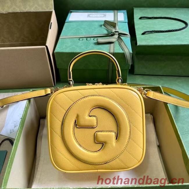 GUCCI BLONDIE TOP HANDLE BAG 744434 Yellow