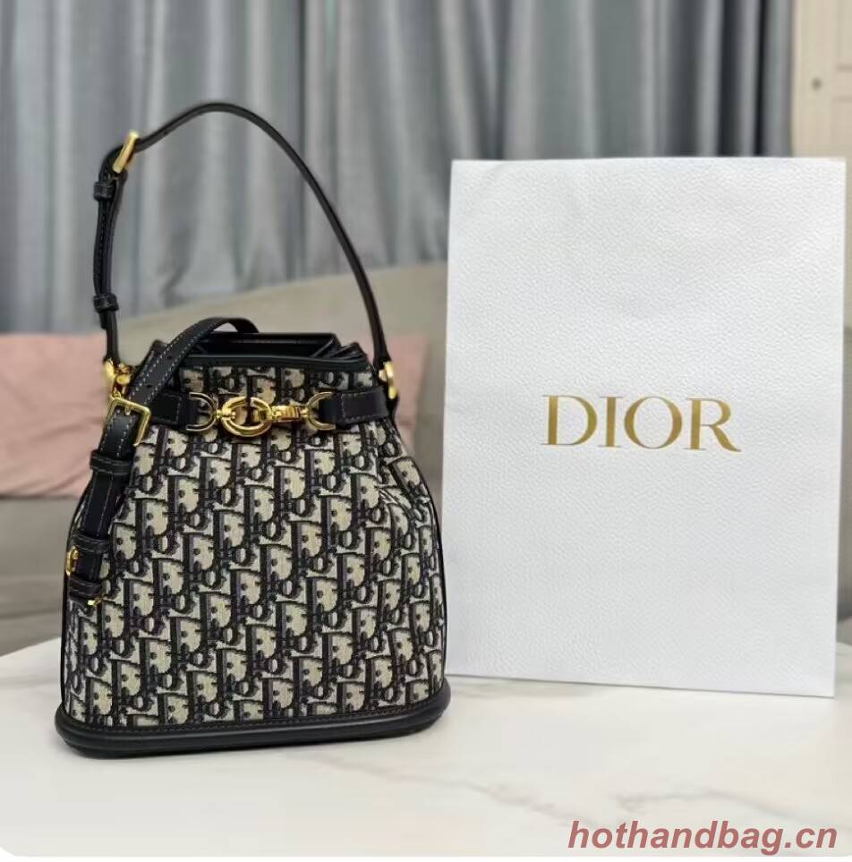 MEDIUM CEST DIOR BAG Blue Dior Oblique Jacquard M2271UTZQ