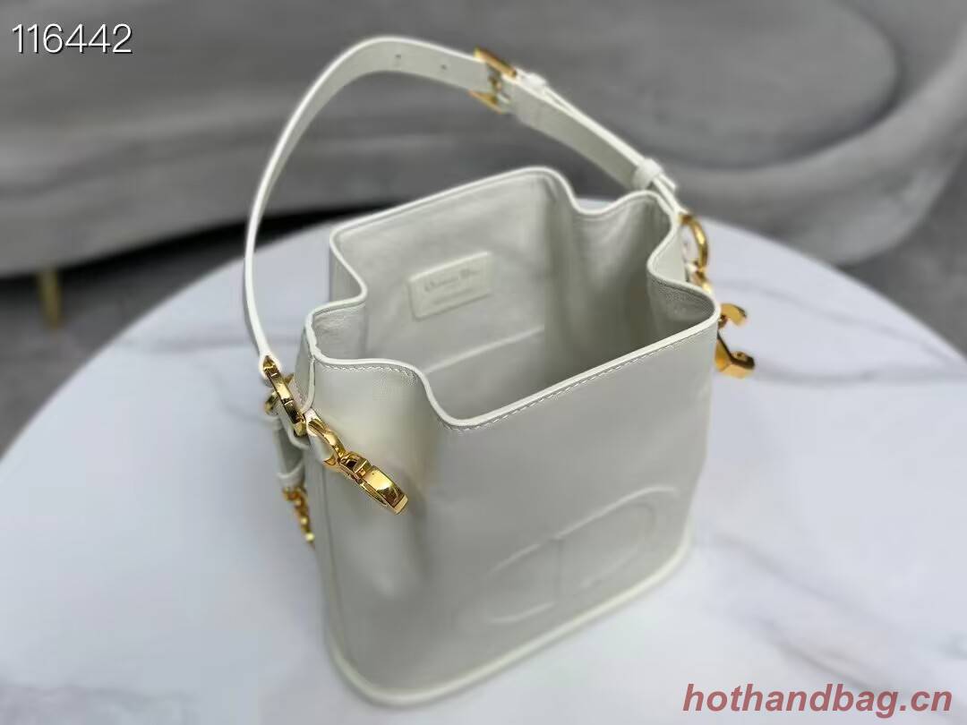 MEDIUM CEST DIOR BAG CD-Embossed Calfskin M2271UBHA Latte