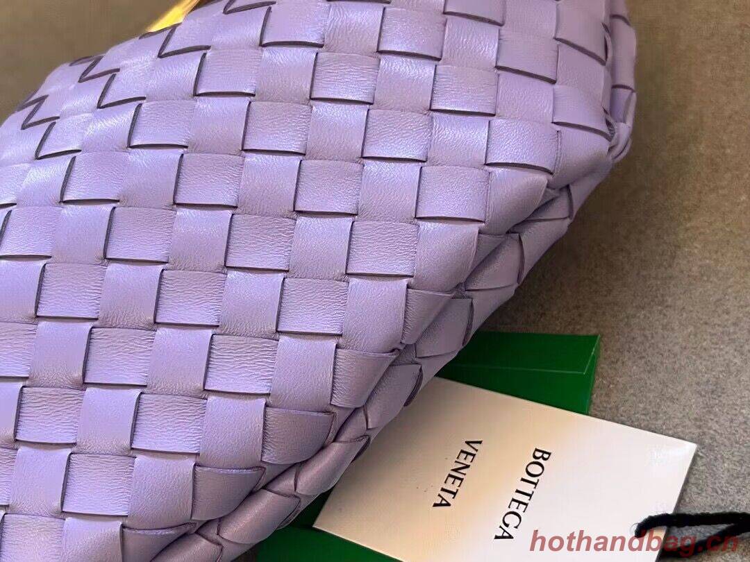 Bottega Veneta Sardine Intrecciato Gold Hardware Handle Bag 716082 Purple