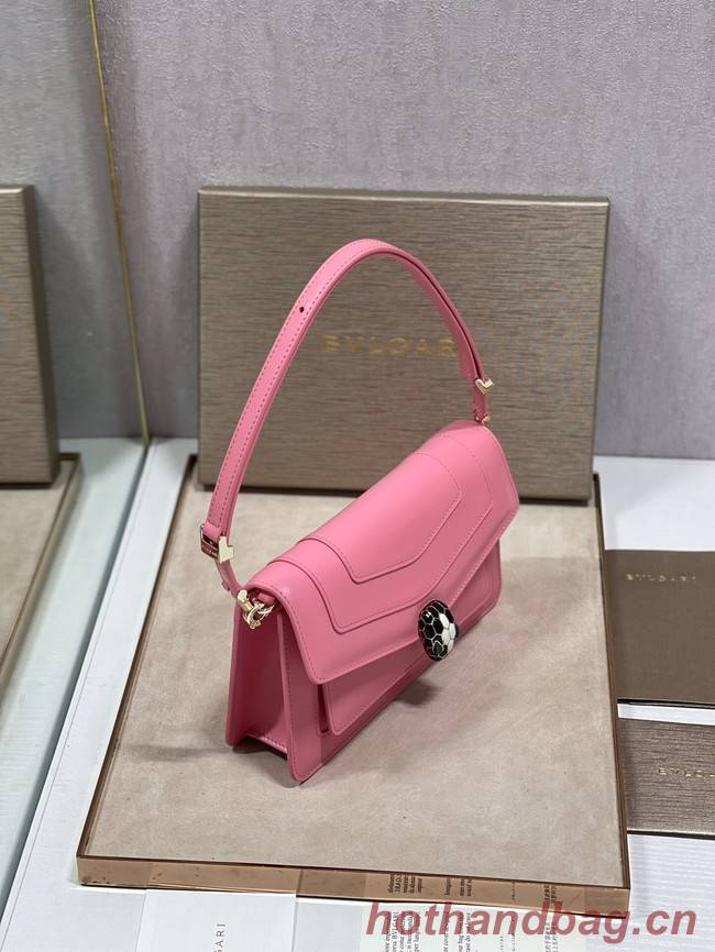 Bvlgari Serpenti Forever leather crossbody bag 289676 dark pink