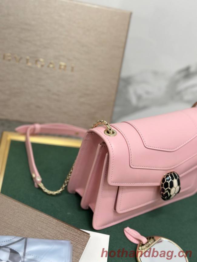 Bvlgari Serpenti Forever leather crossbody bag 289676 pink