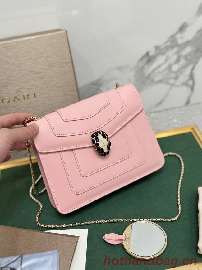 Bvlgari Serpenti Forever leather crossbody bag 35107 pink