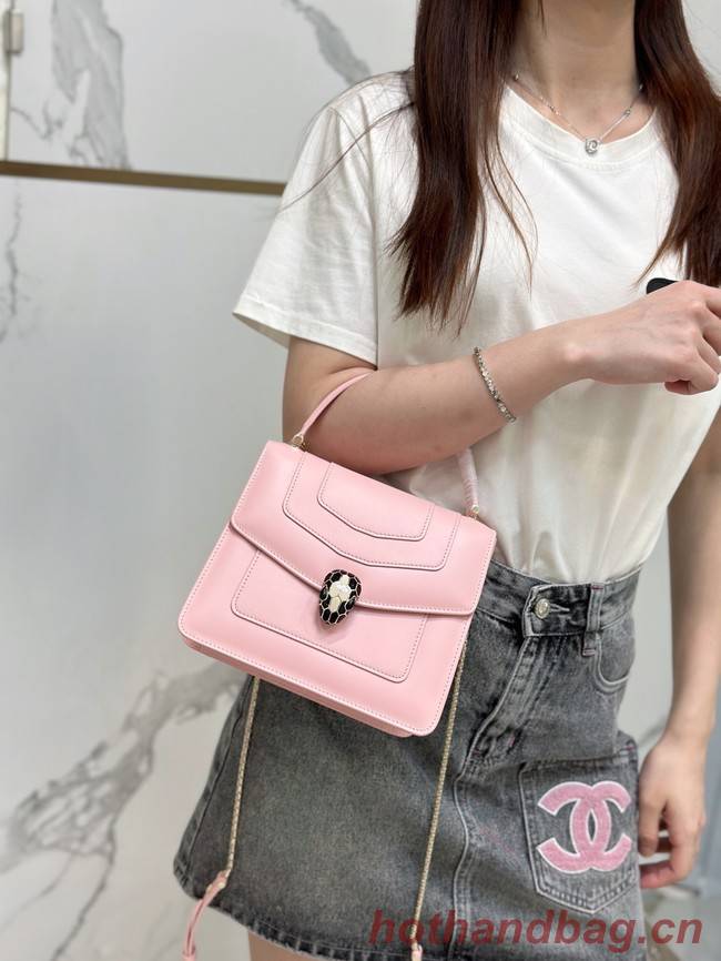 Bvlgari Serpenti Forever leather crossbody bag 38329 pink