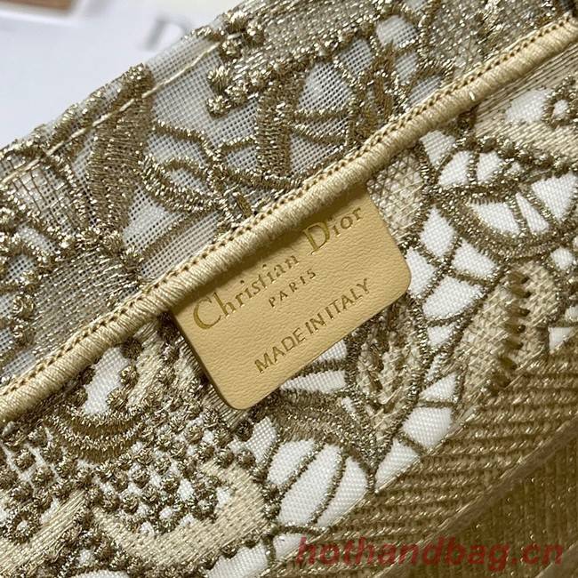 MEDIUM DIOR BOOK TOTE D-Lace Embroidery M1296ZE-4