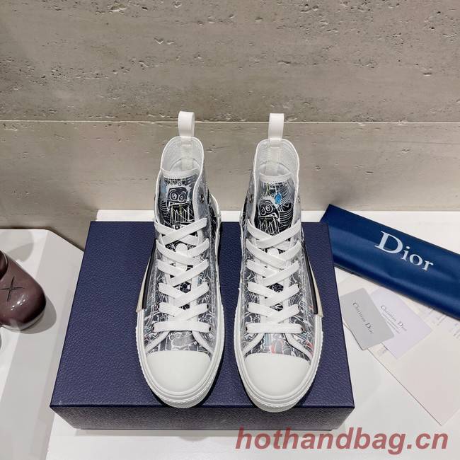 WALK N DIOR HIGH-TOP PLATFORM SNEAKER Dior Oblique Embroidered Cotton 93515-1