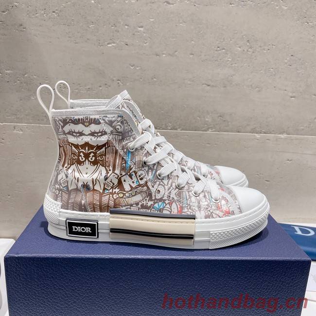 WALK N DIOR HIGH-TOP PLATFORM SNEAKER Dior Oblique Embroidered Cotton 93515-5