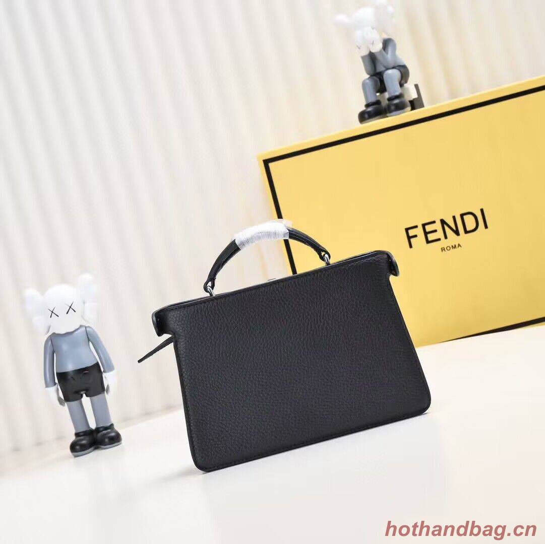 Fendi Peekaboo ISeeU XCross Small Original Leather Bag 2317 Black