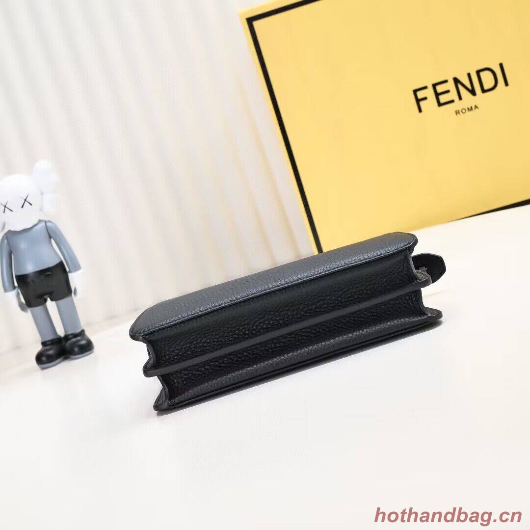 Fendi Peekaboo ISeeU XCross Small Original Leather Bag 2317 Black