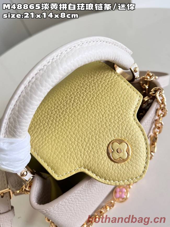 Louis Vuitton Capucines Mini M22375 light yellow