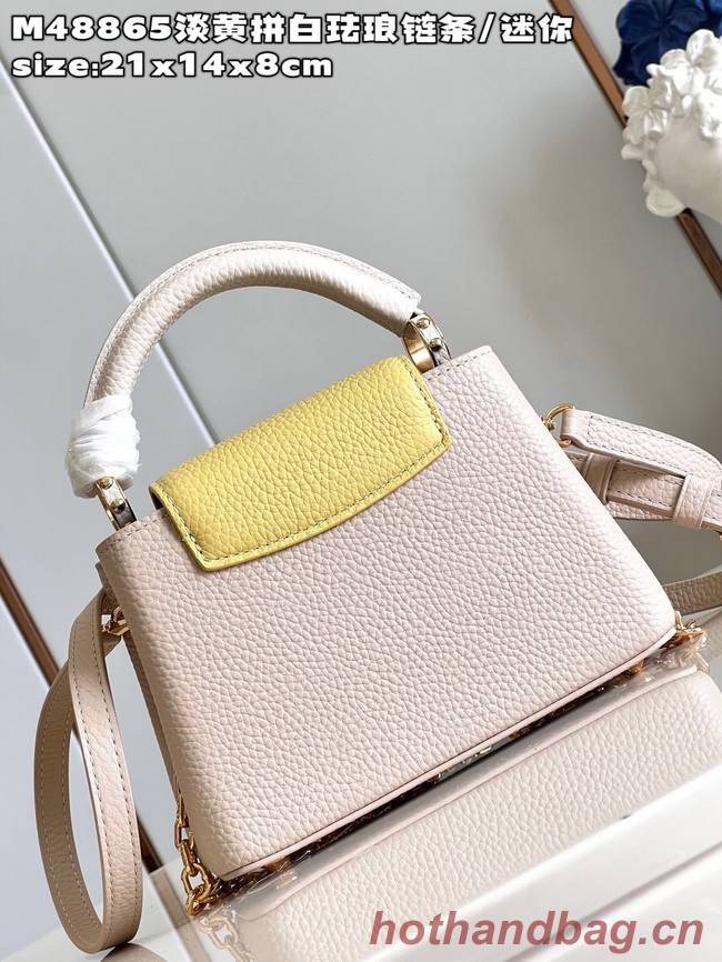 Louis Vuitton Capucines Mini M22375 light yellow